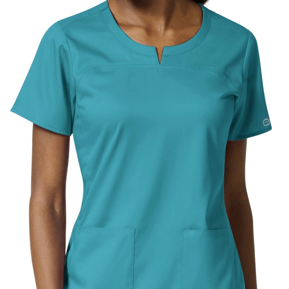 WonderWink Pro Teal Scrub Set - 1 Small Top and 2 Medium Bottoms